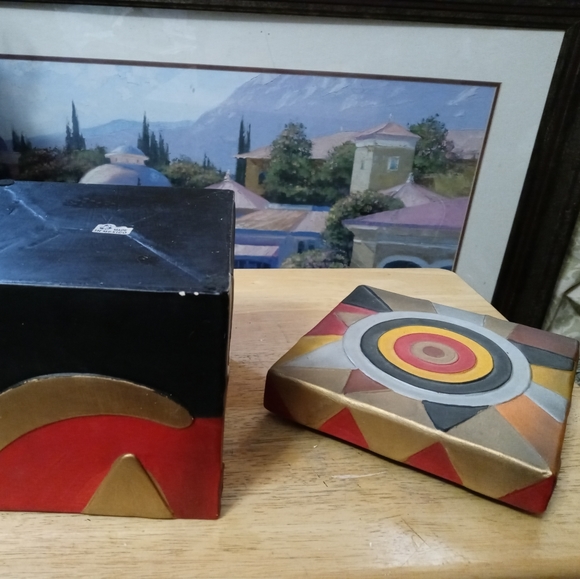 ⛺Vintage Ceramic Mexican Native Trinket Box,Handmade Folk art,Made in Mexico🏤 - Picture 15 of 16